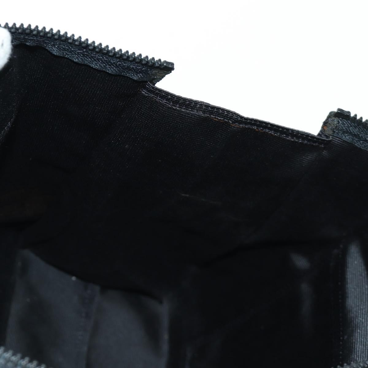 FENDI Hand Bag Nylon Black Silver Auth 172972V