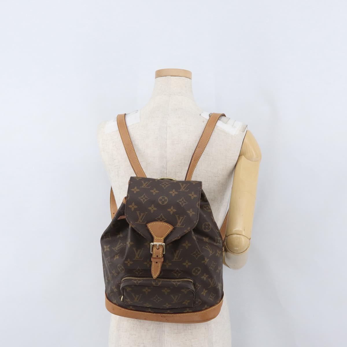 LOUIS VUITTON Monogram Montsouris MM Backpack M51136 LV Auth 172978