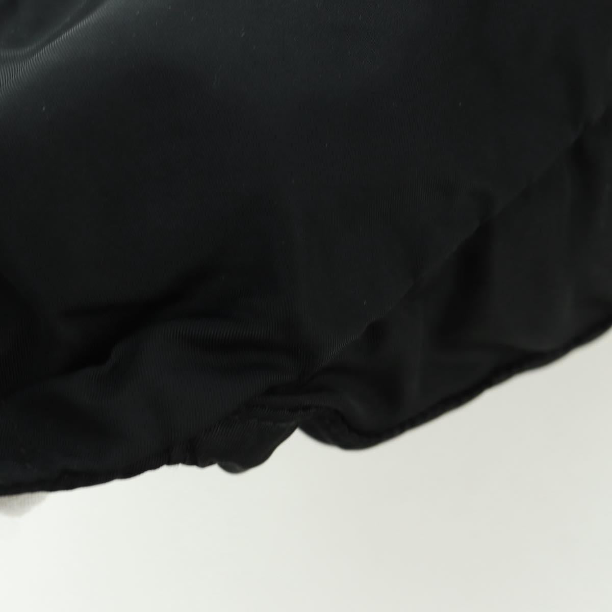 PRADA Waist bag Nylon Black Silver Auth 172984V