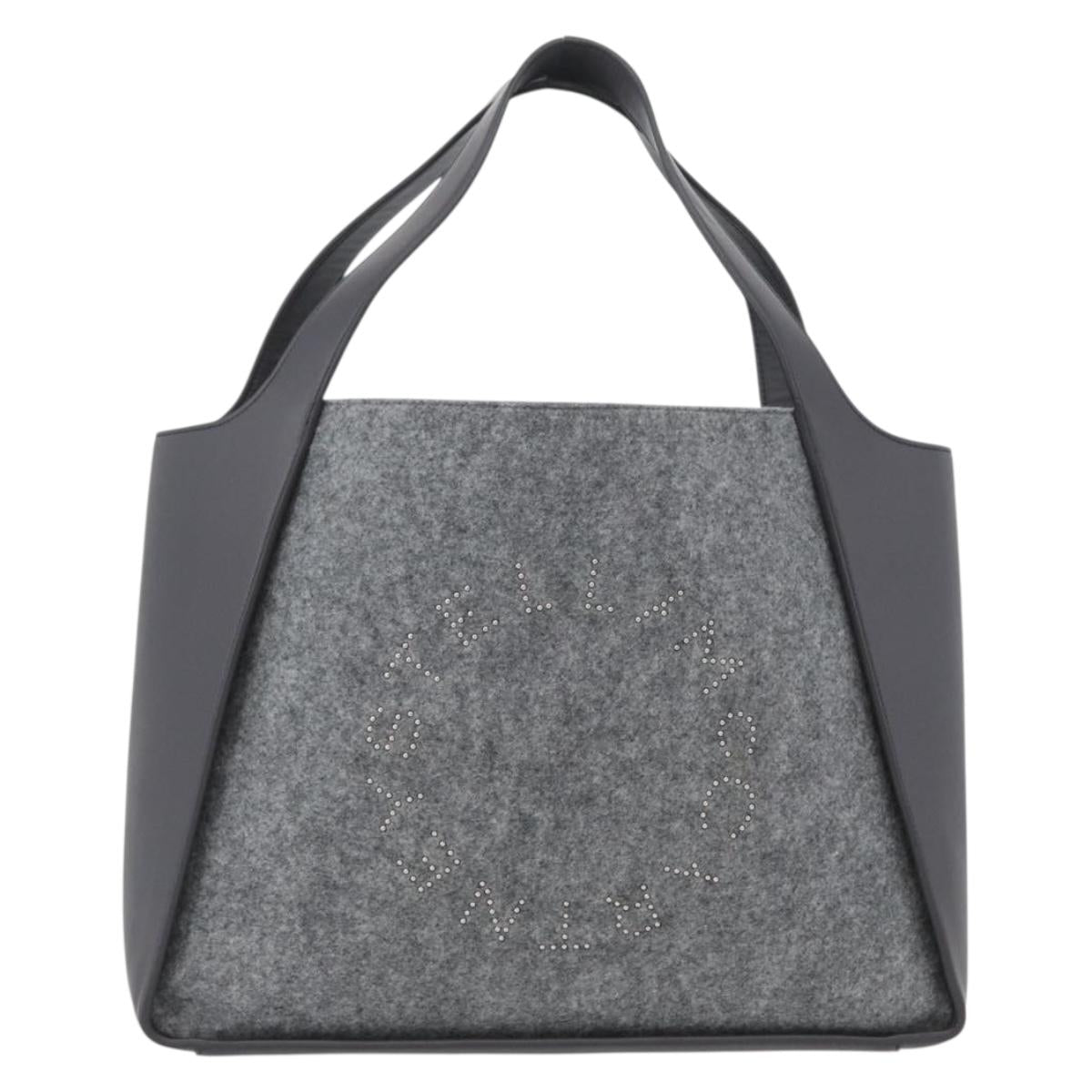 Stella MacCartney Tote Bag polyester Gray Silver Auth 172985