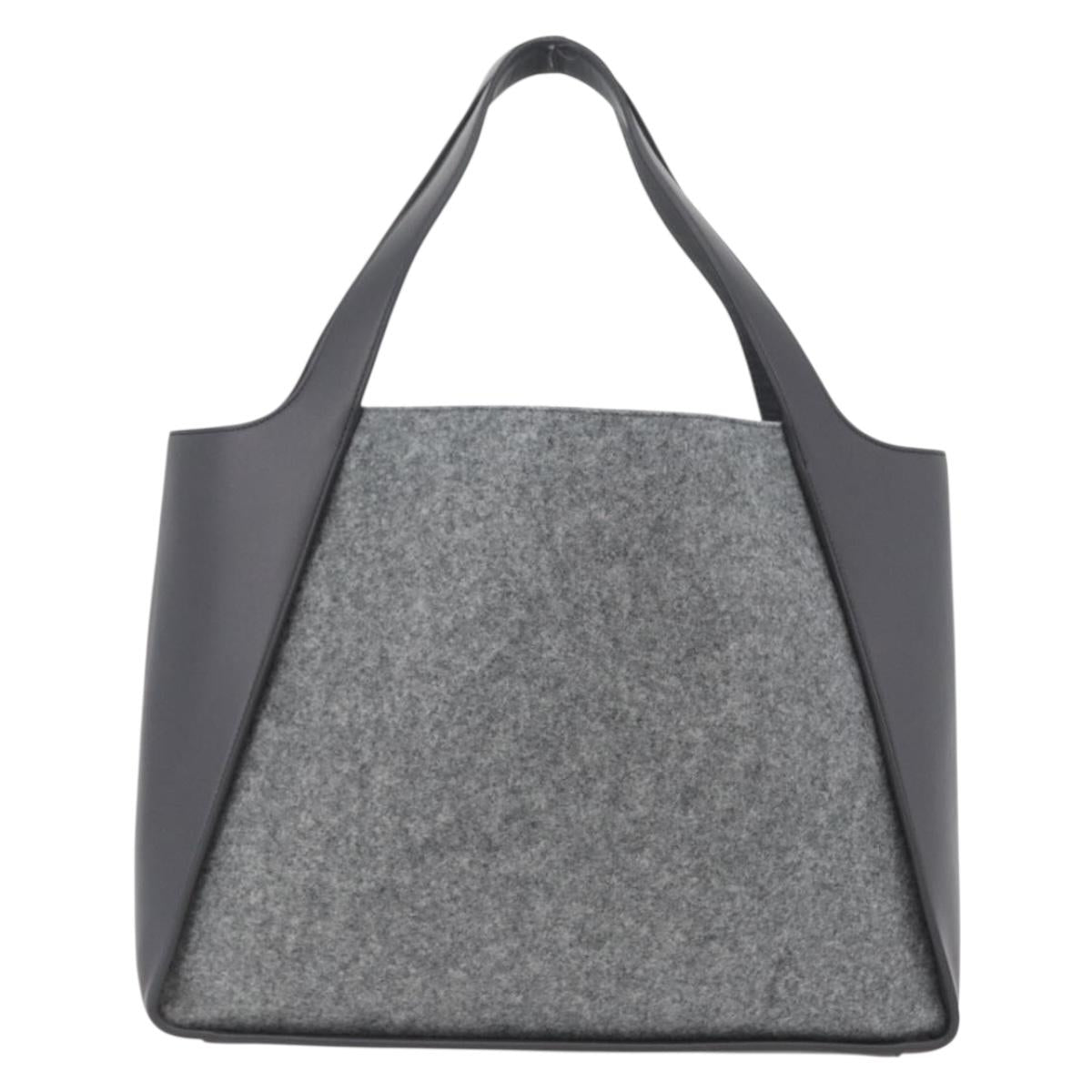 Stella MacCartney Tote Bag polyester Gray Silver Auth 172985