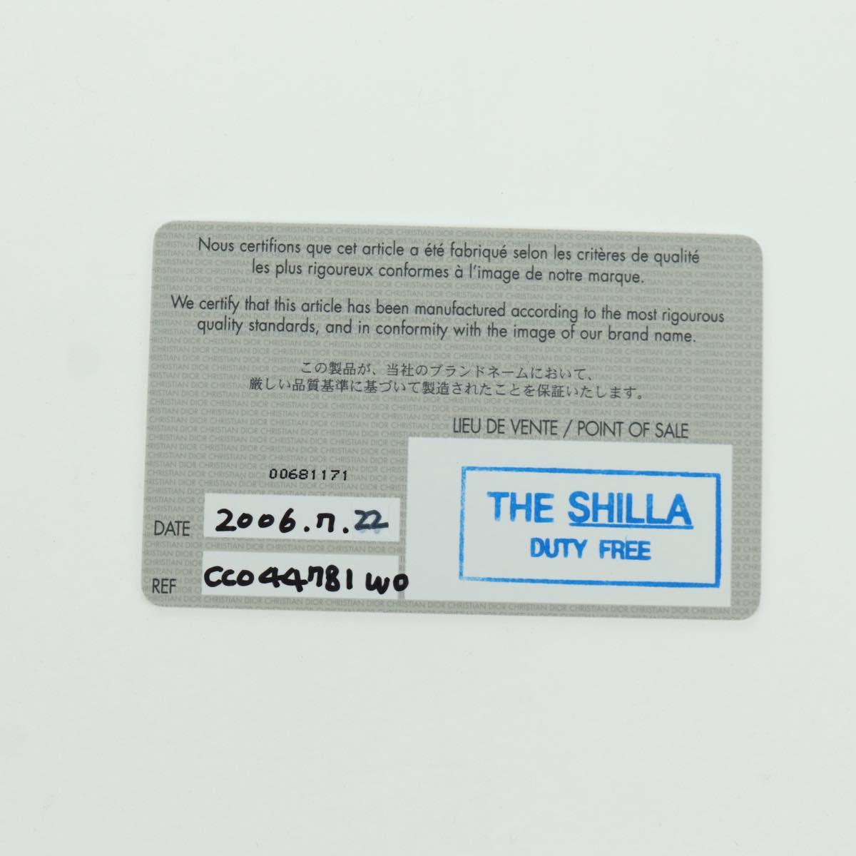 Christian Dior Canage Hand Bag Leather White Silver Auth 172986A