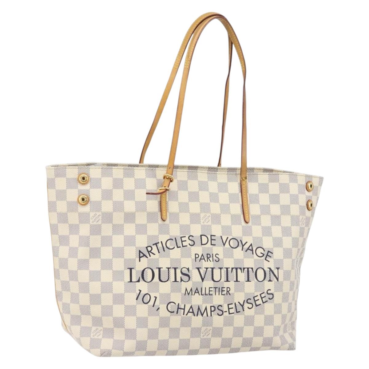 LOUIS VUITTON Damier Azur Cabas MM Shoulder Bag N41375 LV Auth 172990