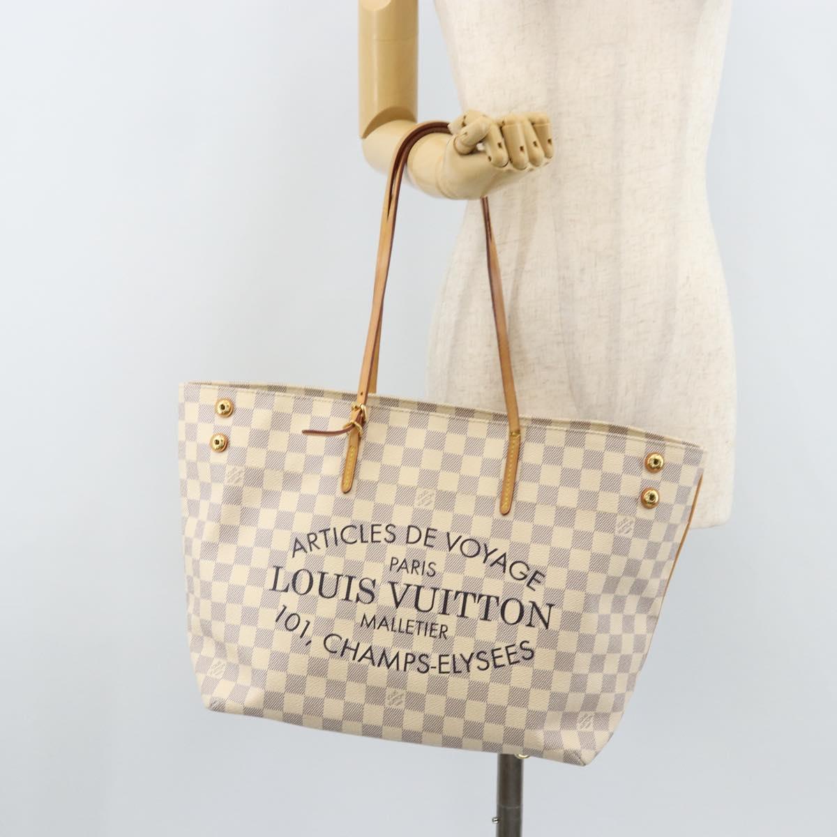 LOUIS VUITTON Damier Azur Cabas MM Shoulder Bag N41375 LV Auth 172990