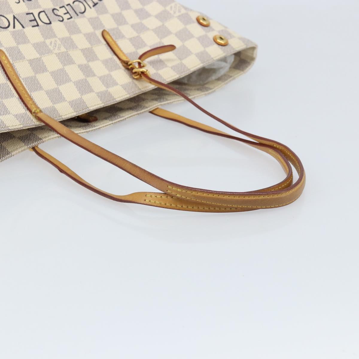 LOUIS VUITTON Damier Azur Cabas MM Shoulder Bag N41375 LV Auth 172990