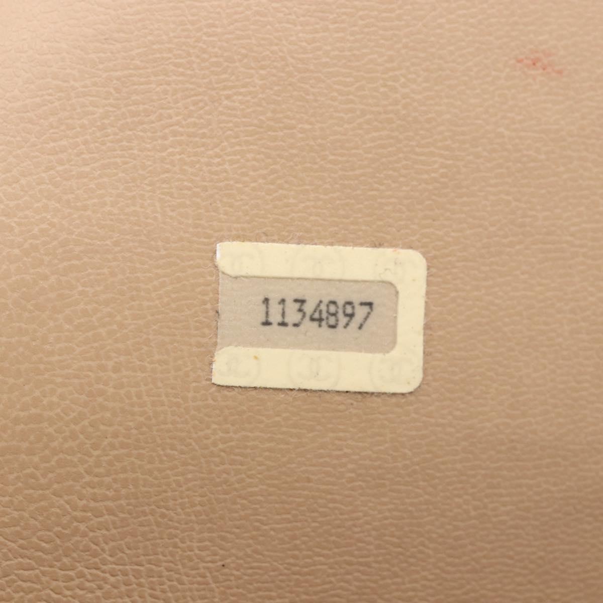 CHANEL Matelasse Chain Shoulder Bag Lamb Skin Beige Gold CC Auth 172997