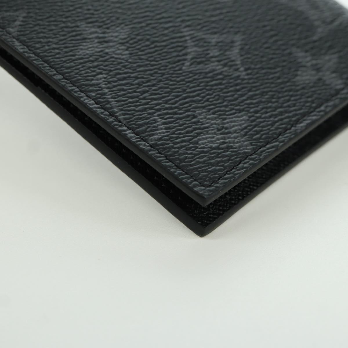 LOUIS VUITTON Monogram Eclipse Couverture Passpole NM Case M64501 Auth 173016S