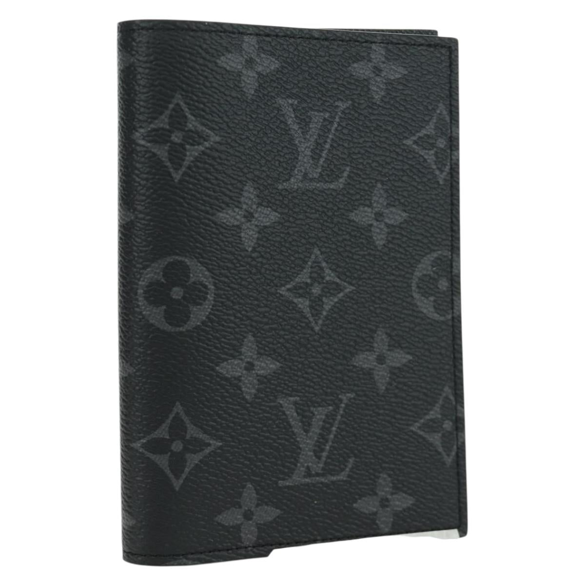 LOUIS VUITTON Monogram Eclipse Couverture Passpole NM Case M64501 Auth 173016S