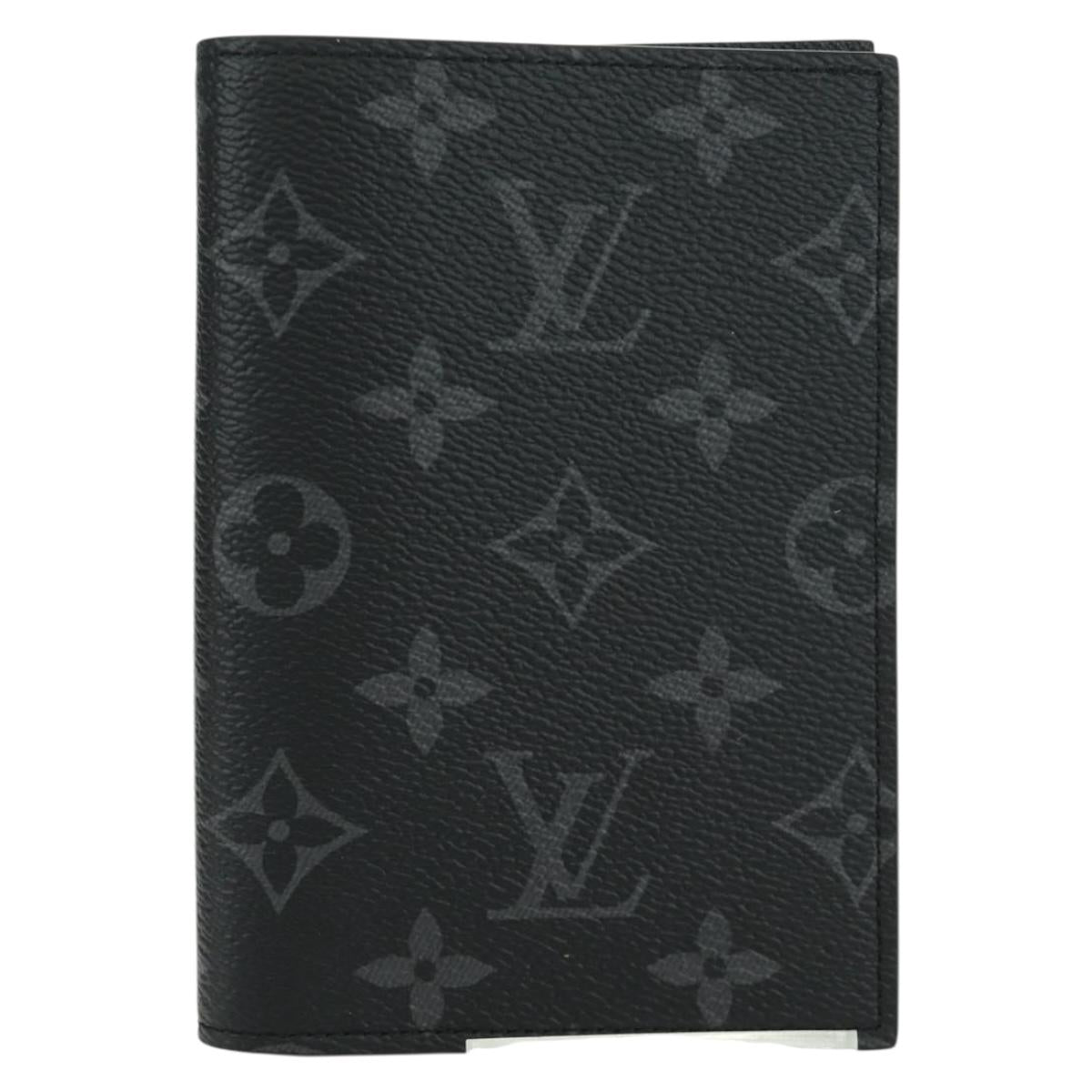 LOUIS VUITTON Monogram Eclipse Couverture Passpole NM Case M64501 Auth 173016S