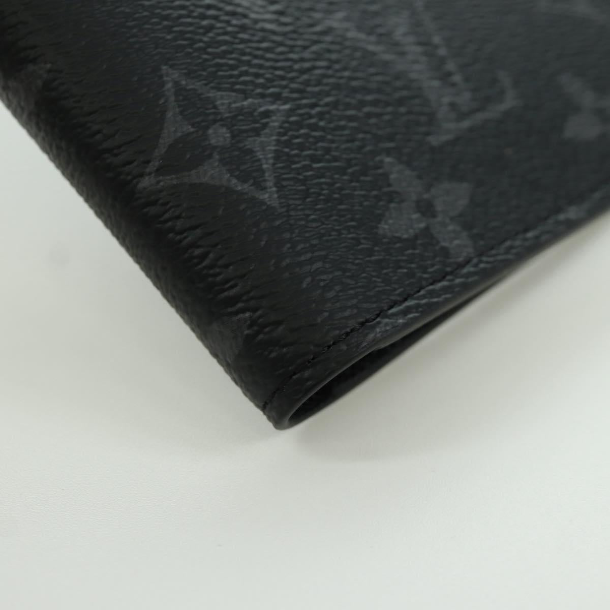 LOUIS VUITTON Monogram Eclipse Couverture Passpole NM Case M64501 Auth 173016S