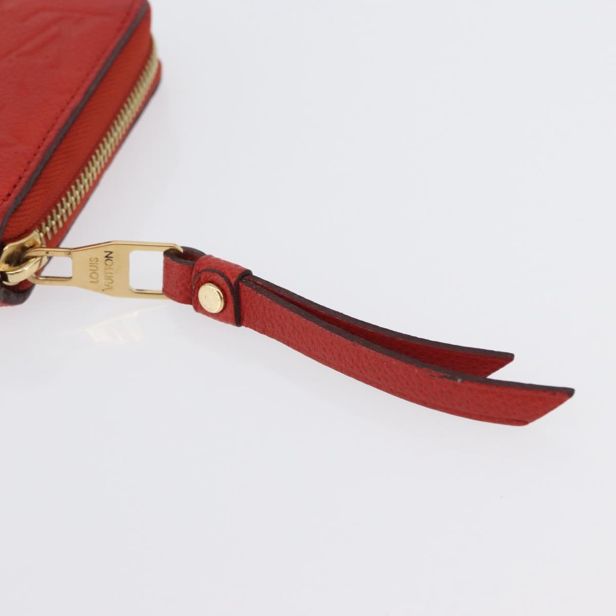 LOUIS VUITTON Monogram Empreinte Zippy Long Wallet Orange M60775 LV Auth 173020V