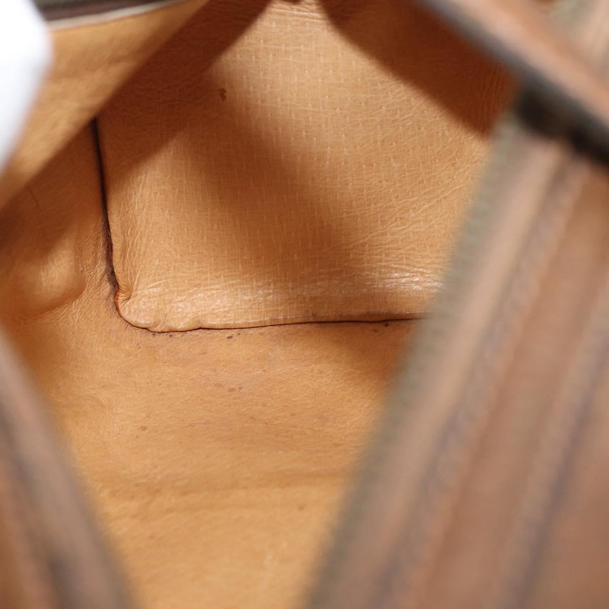 GUCCI Hand Bag Leather Brown Auth 173031