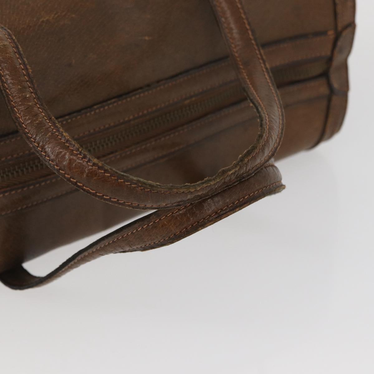 GUCCI Hand Bag Leather Brown Auth 173031
