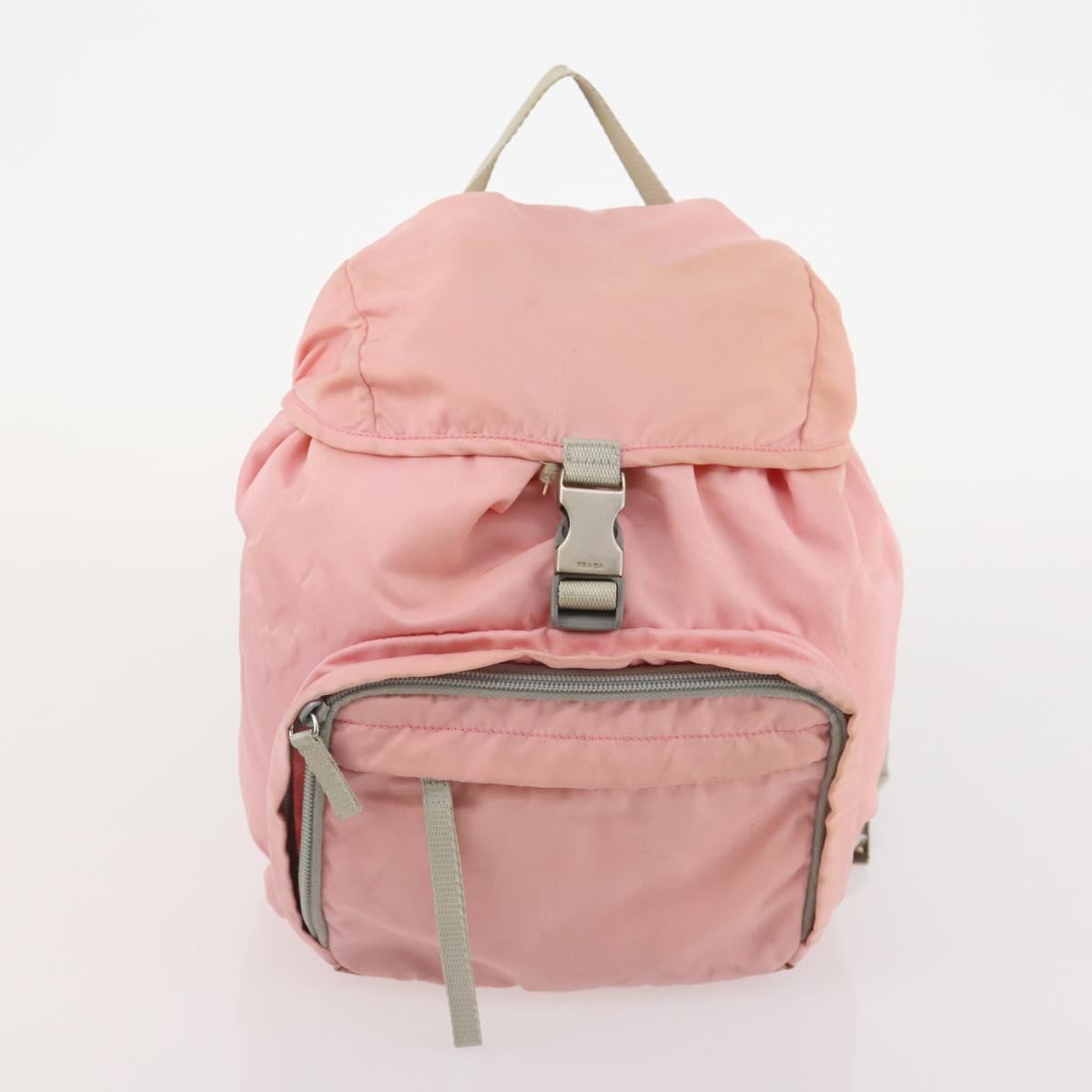 PRADA Shoulder Bag Nylon 3 Set Black Pink Auth 173043