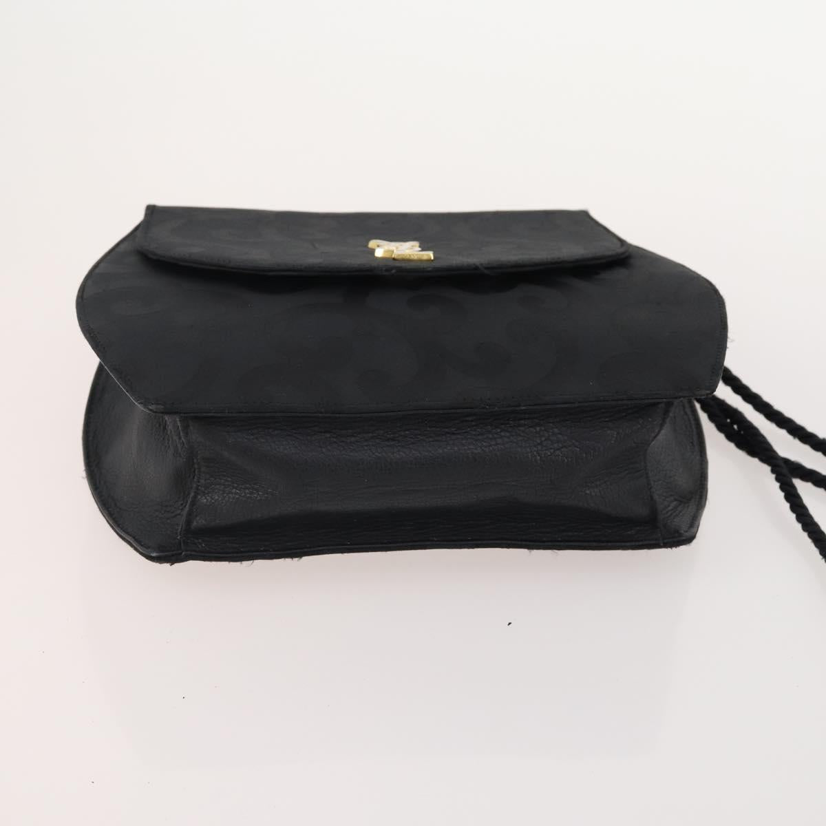 SAINT LAURENT Pecan Canvas Bag Leather nylon 3 Set Black Brown Auth 173049