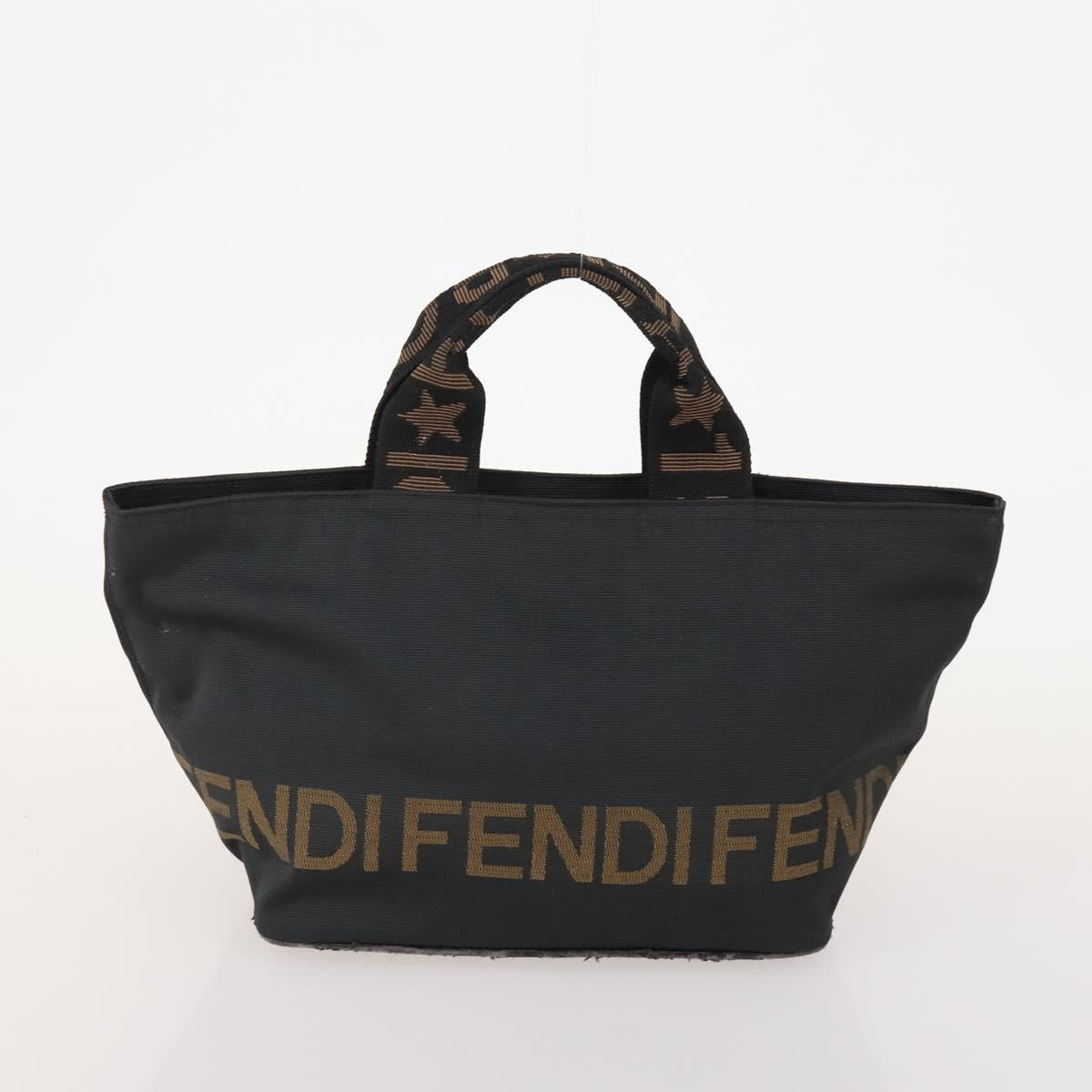 SAINT LAURENT Pecan Canvas Bag Leather nylon 3 Set Black Brown Auth 173049