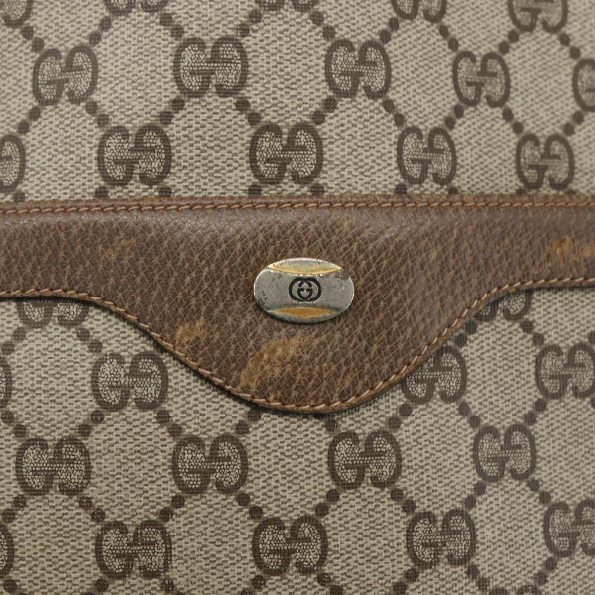 GUCCI GG Supreme Web Sherry Line Tote Bag PVC Beige 39 02 003 Auth 173103