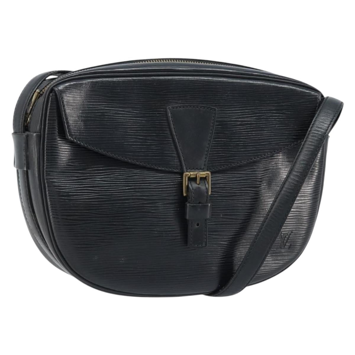 LOUIS VUITTON Epi Jeune Fille MM Shoulder Bag Black M52152 LV Auth 173105
