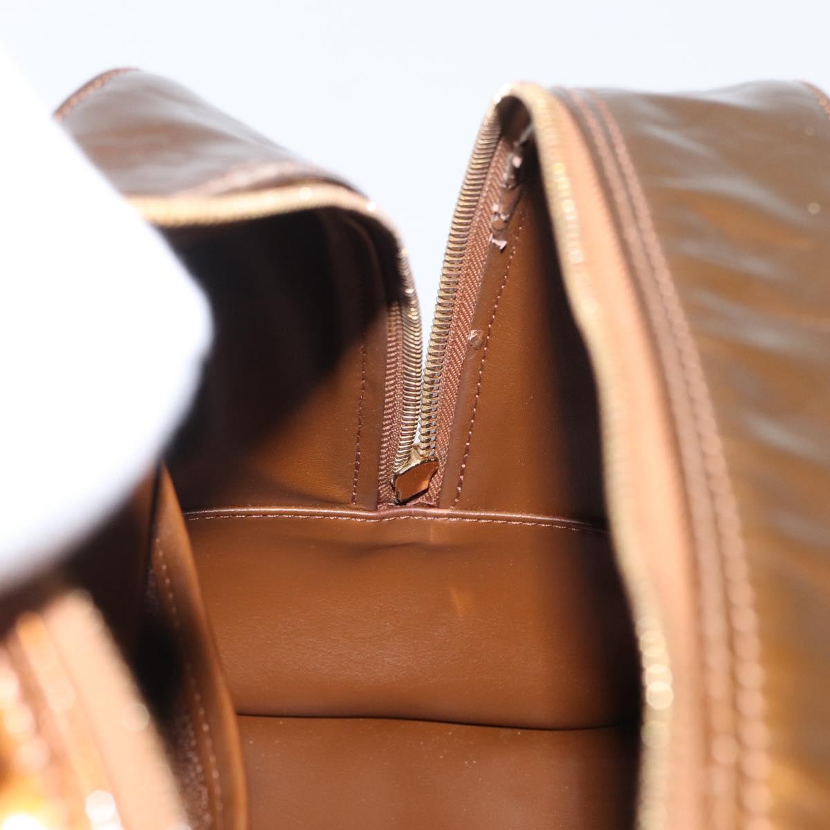 LOUIS VUITTON Monogram Vernis Tompkins Square Bag Bronze M91103 LV Auth 173153