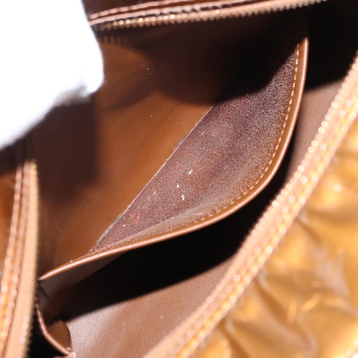 LOUIS VUITTON Monogram Vernis Tompkins Square Bag Bronze M91103 LV Auth 173153