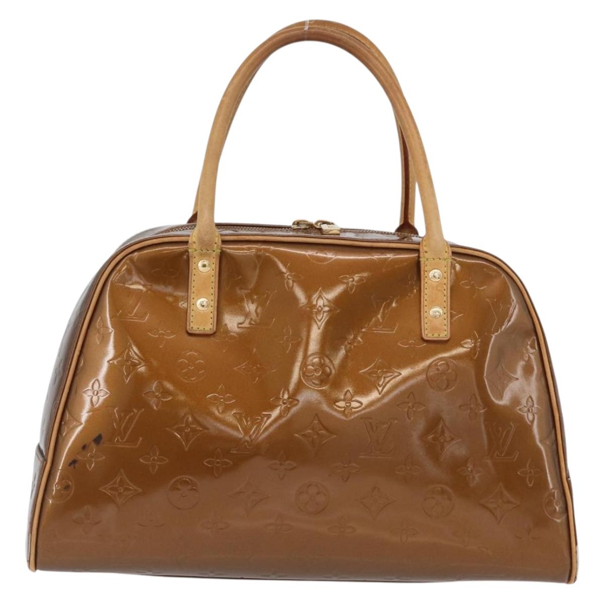LOUIS VUITTON Monogram Vernis Tompkins Square Bag Bronze M91103 LV Auth 173153