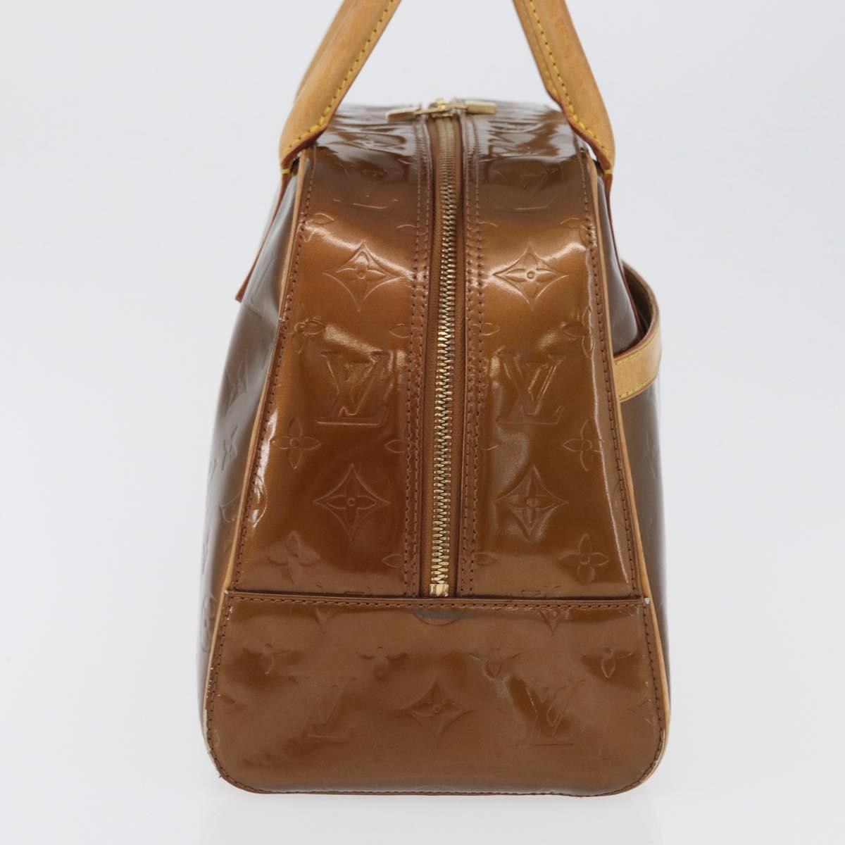 LOUIS VUITTON Monogram Vernis Tompkins Square Bag Bronze M91103 LV Auth 173153