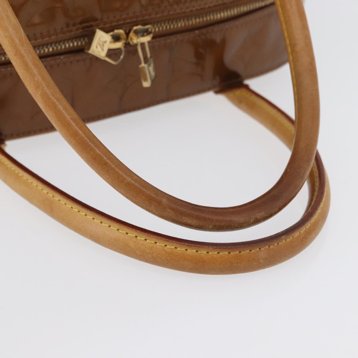 LOUIS VUITTON Monogram Vernis Tompkins Square Bag Bronze M91103 LV Auth 173153
