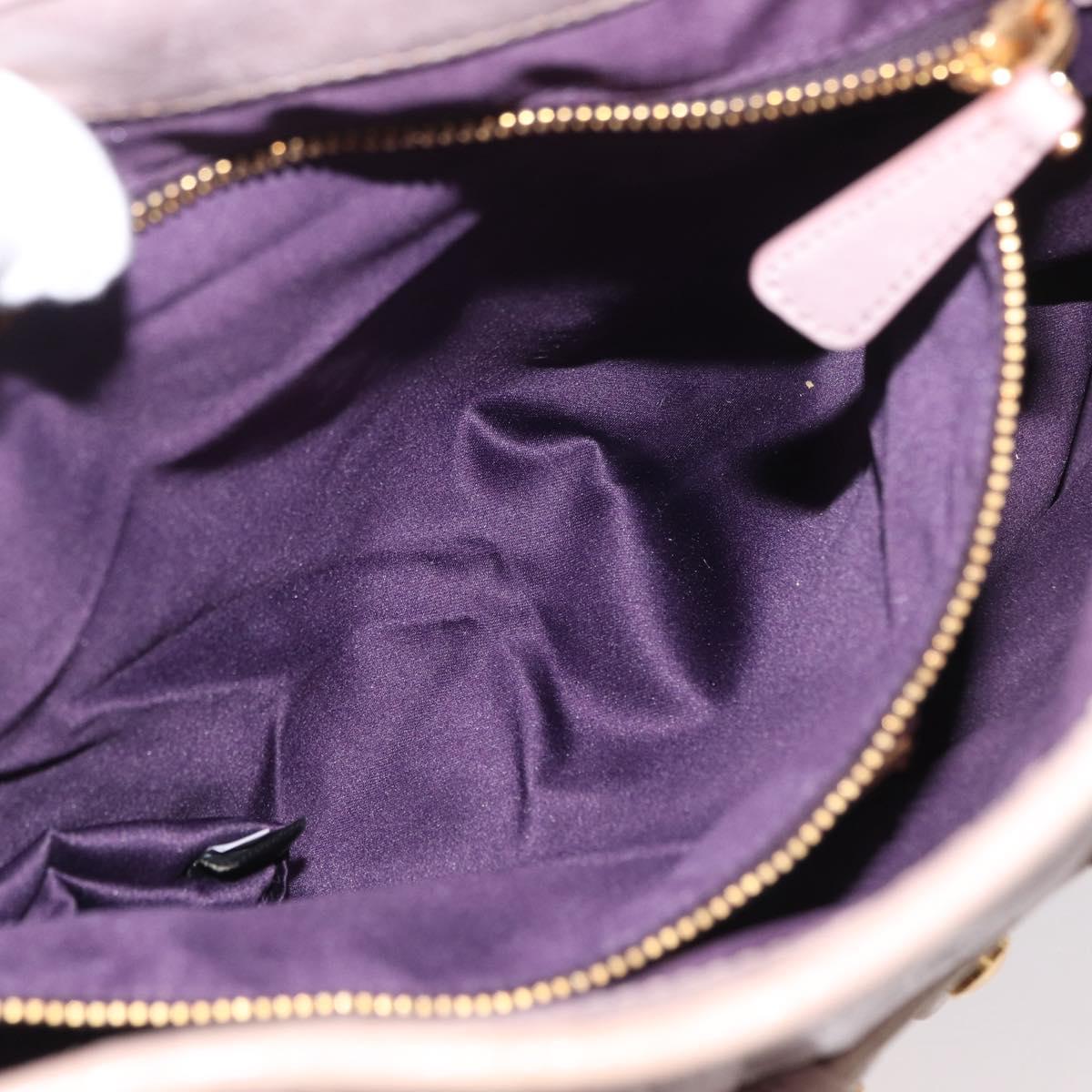 Miu Miu Matelasse Shoulder Bag Leather 2way Pink Gold Auth 173154