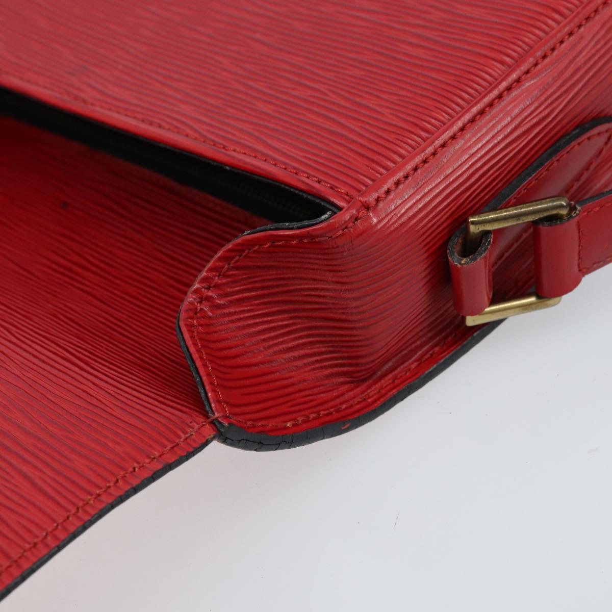 LOUIS VUITTON Epi Saint Cloud GM Shoulder Bag Red M52197 LV Auth 173158