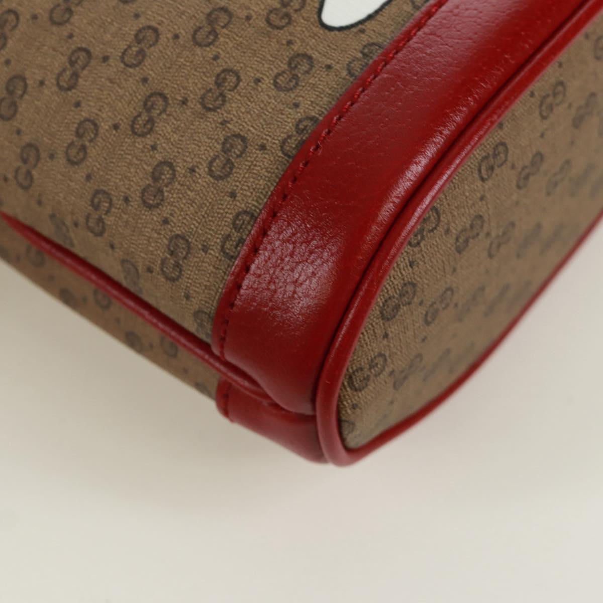 GUCCI GUCCI テ Doraemon Micro GG Supreme Bag PVC Beige Gold 647801 Auth 173166SAM