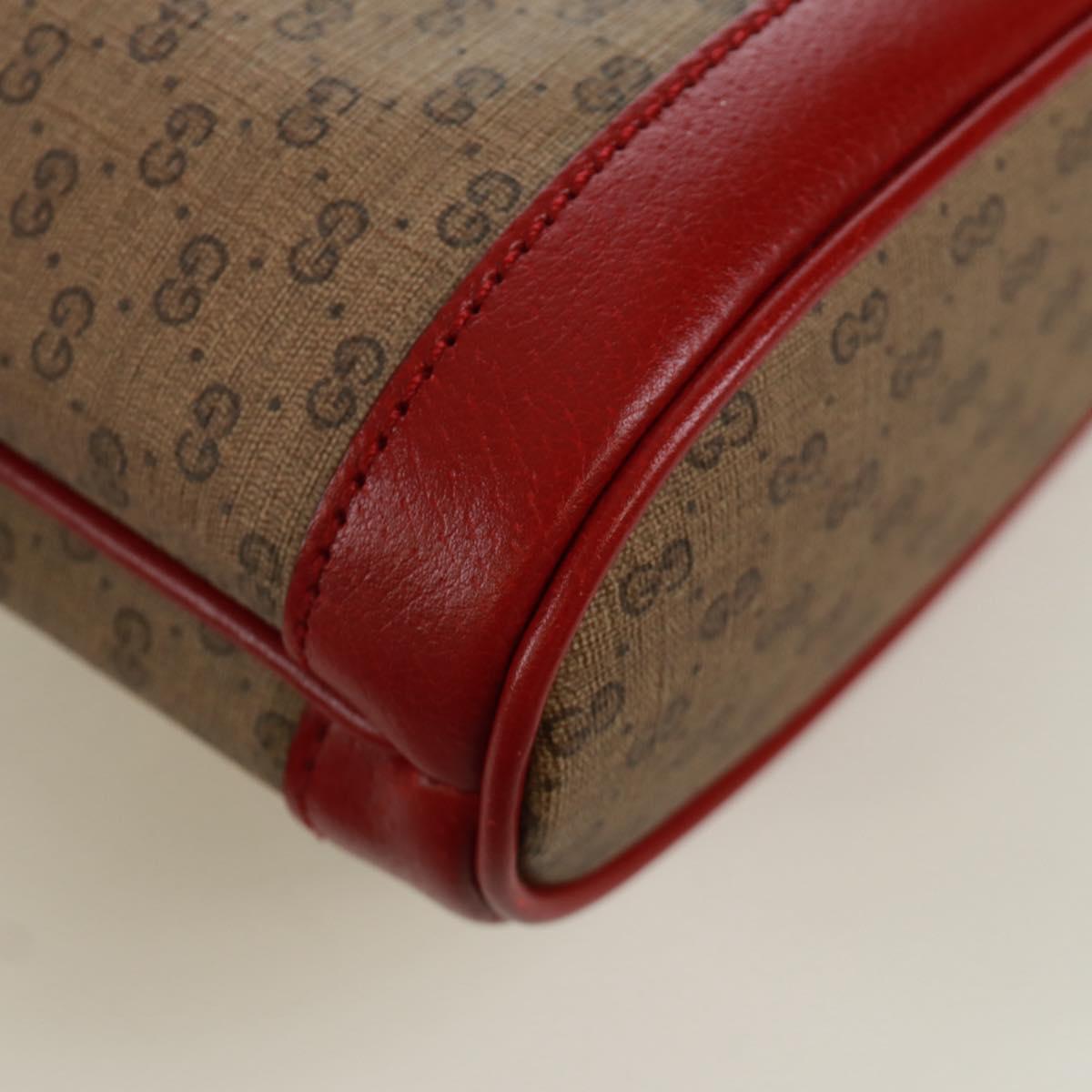 GUCCI GUCCI テ Doraemon Micro GG Supreme Bag PVC Beige Gold 647801 Auth 173166SAM