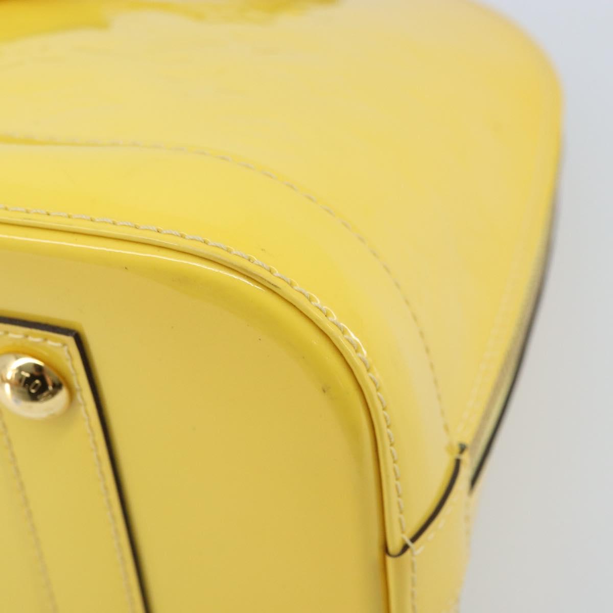 LOUIS VUITTON Monogram Vernis Alma PM Hand Bag Citrin M90101 LV Auth 173176V