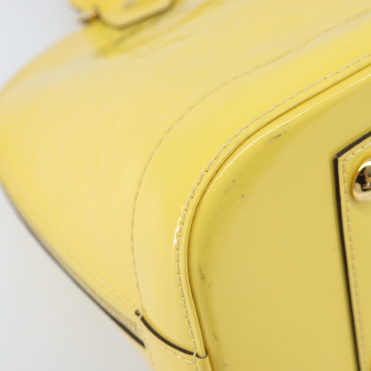 LOUIS VUITTON Monogram Vernis Alma PM Hand Bag Citrin M90101 LV Auth 173176V