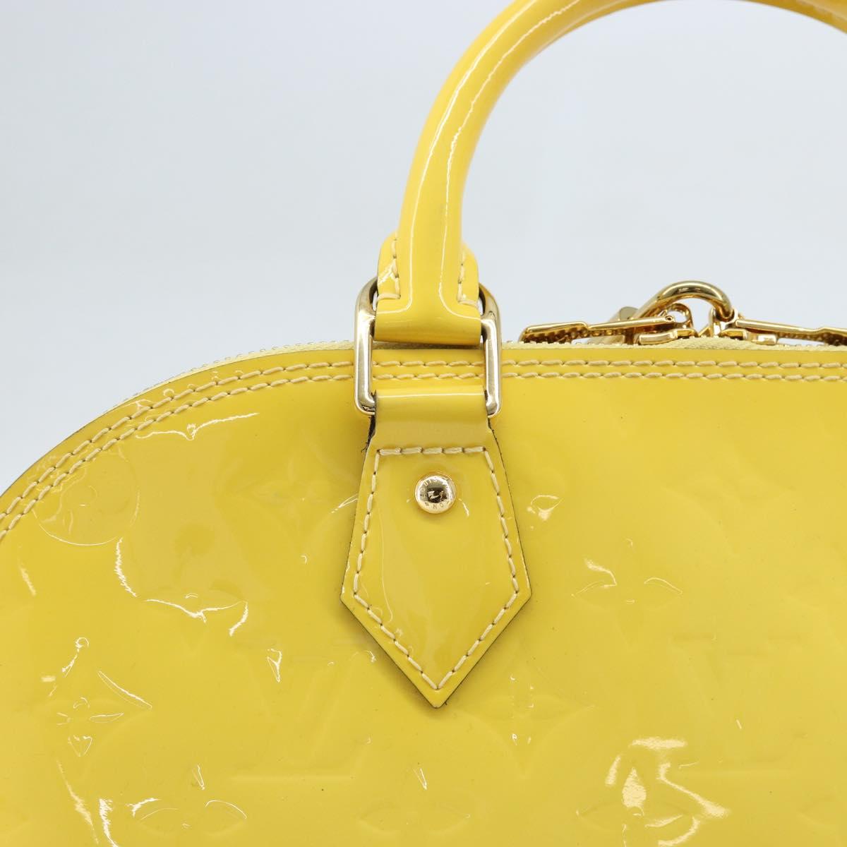 LOUIS VUITTON Monogram Vernis Alma PM Hand Bag Citrin M90101 LV Auth 173176V