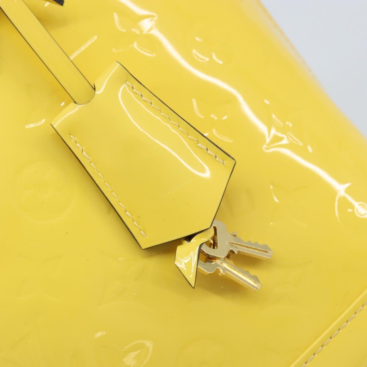 LOUIS VUITTON Monogram Vernis Alma PM Hand Bag Citrin M90101 LV Auth 173176V