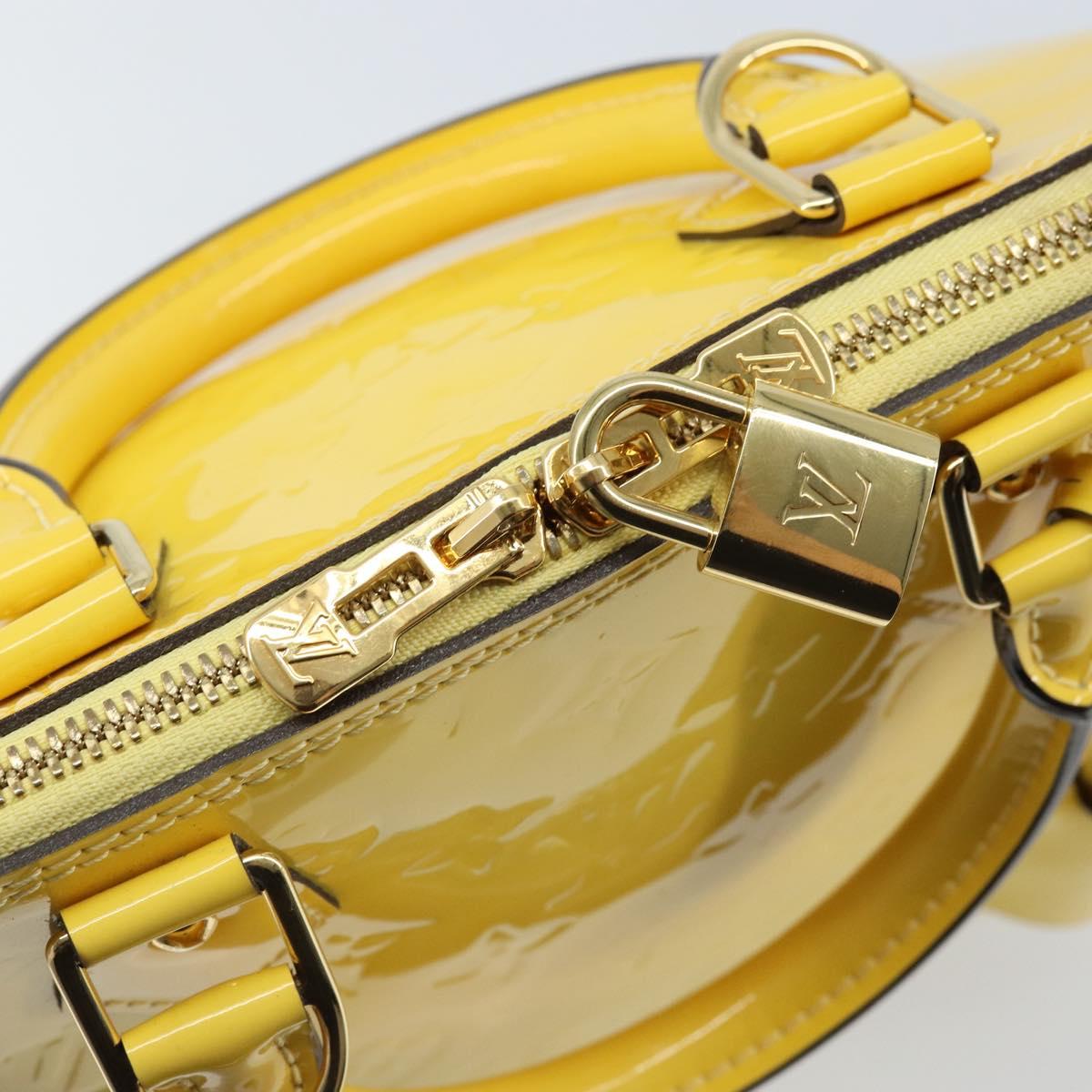 LOUIS VUITTON Monogram Vernis Alma PM Hand Bag Citrin M90101 LV Auth 173176V