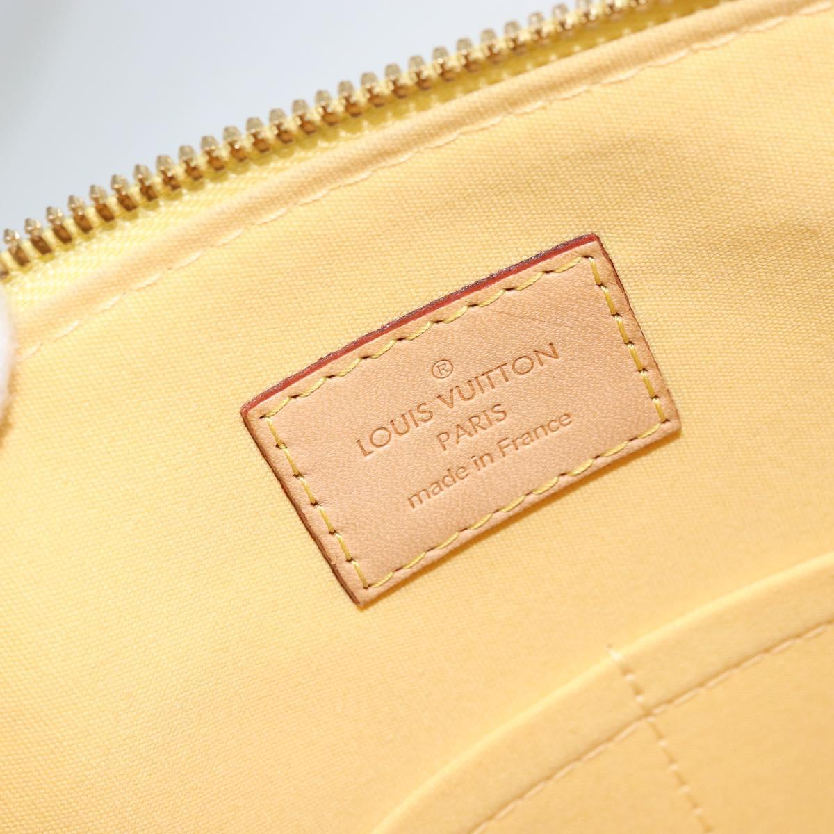 LOUIS VUITTON Monogram Vernis Alma PM Hand Bag Citrin M90101 LV Auth 173176V