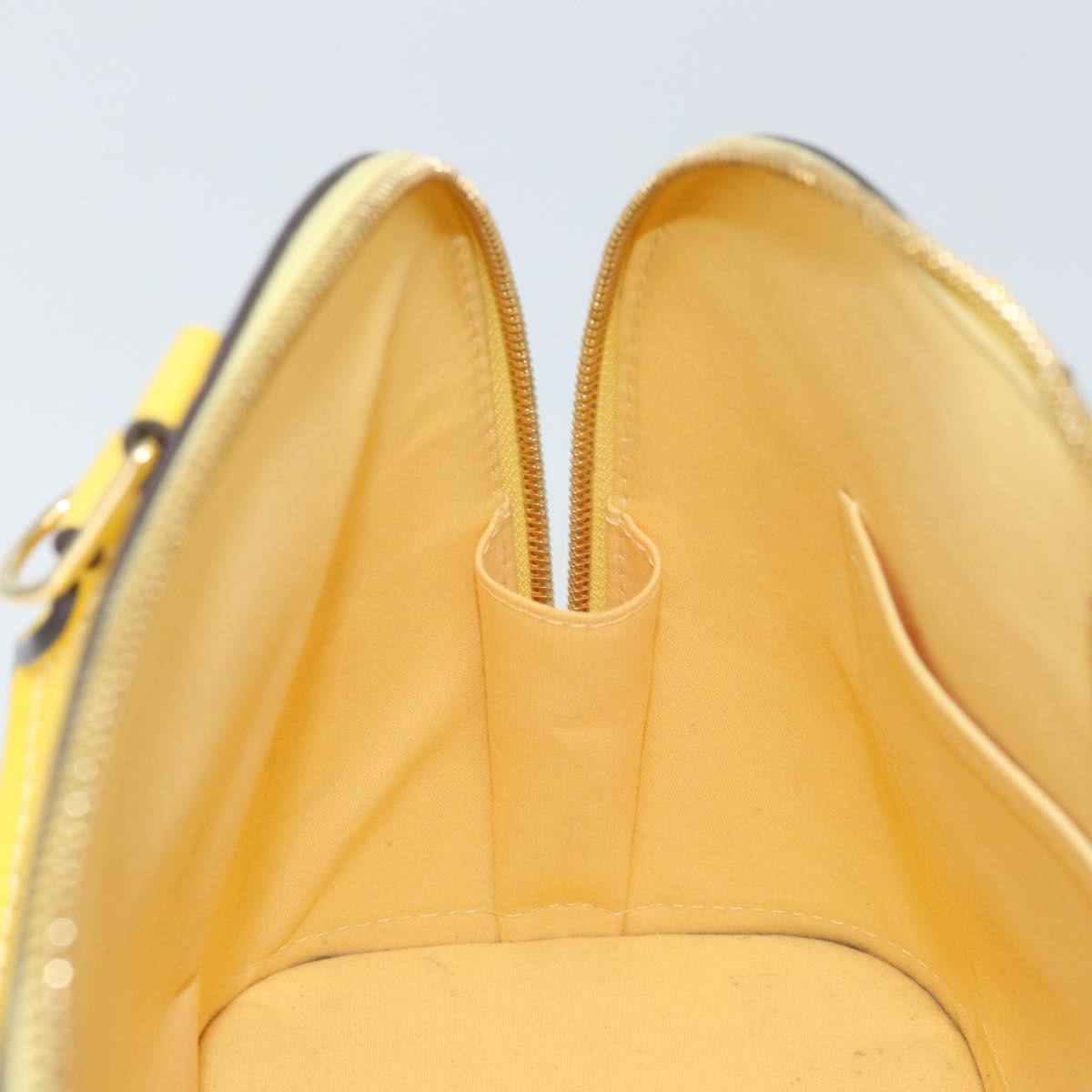 LOUIS VUITTON Monogram Vernis Alma PM Hand Bag Citrin M90101 LV Auth 173176V