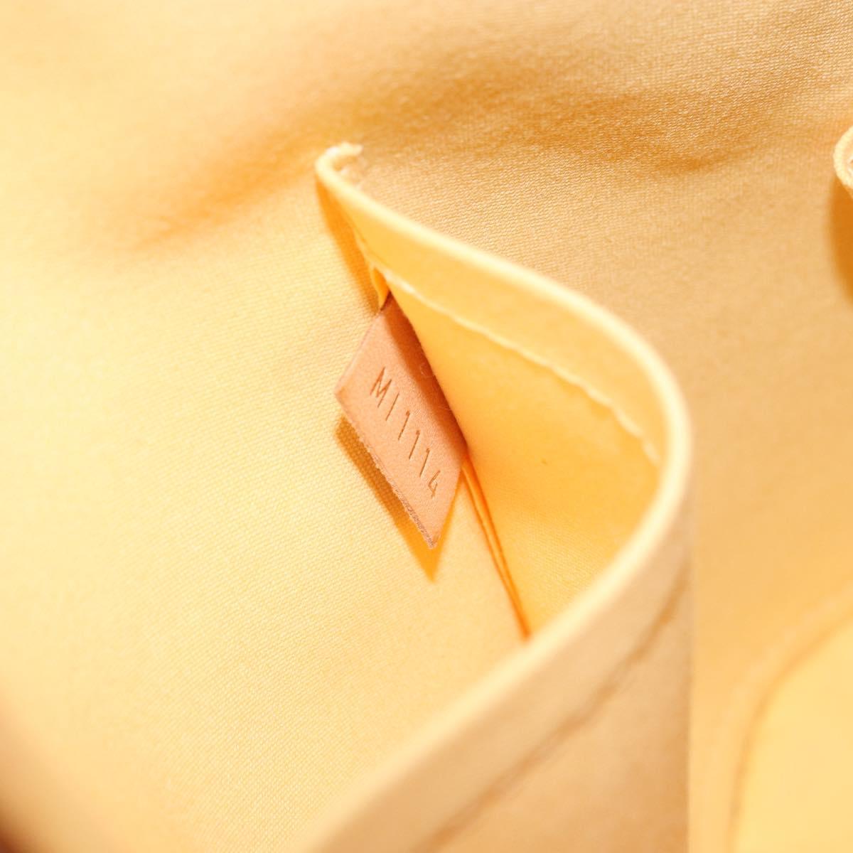 LOUIS VUITTON Monogram Vernis Alma PM Hand Bag Citrin M90101 LV Auth 173176V