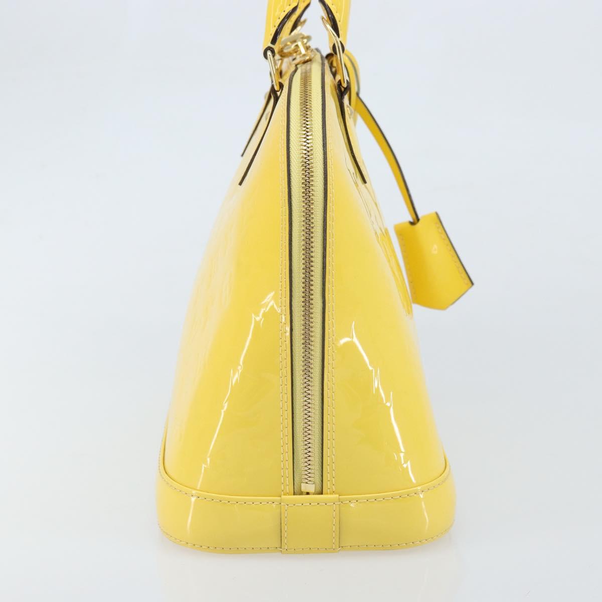 LOUIS VUITTON Monogram Vernis Alma PM Hand Bag Citrin M90101 LV Auth 173176V