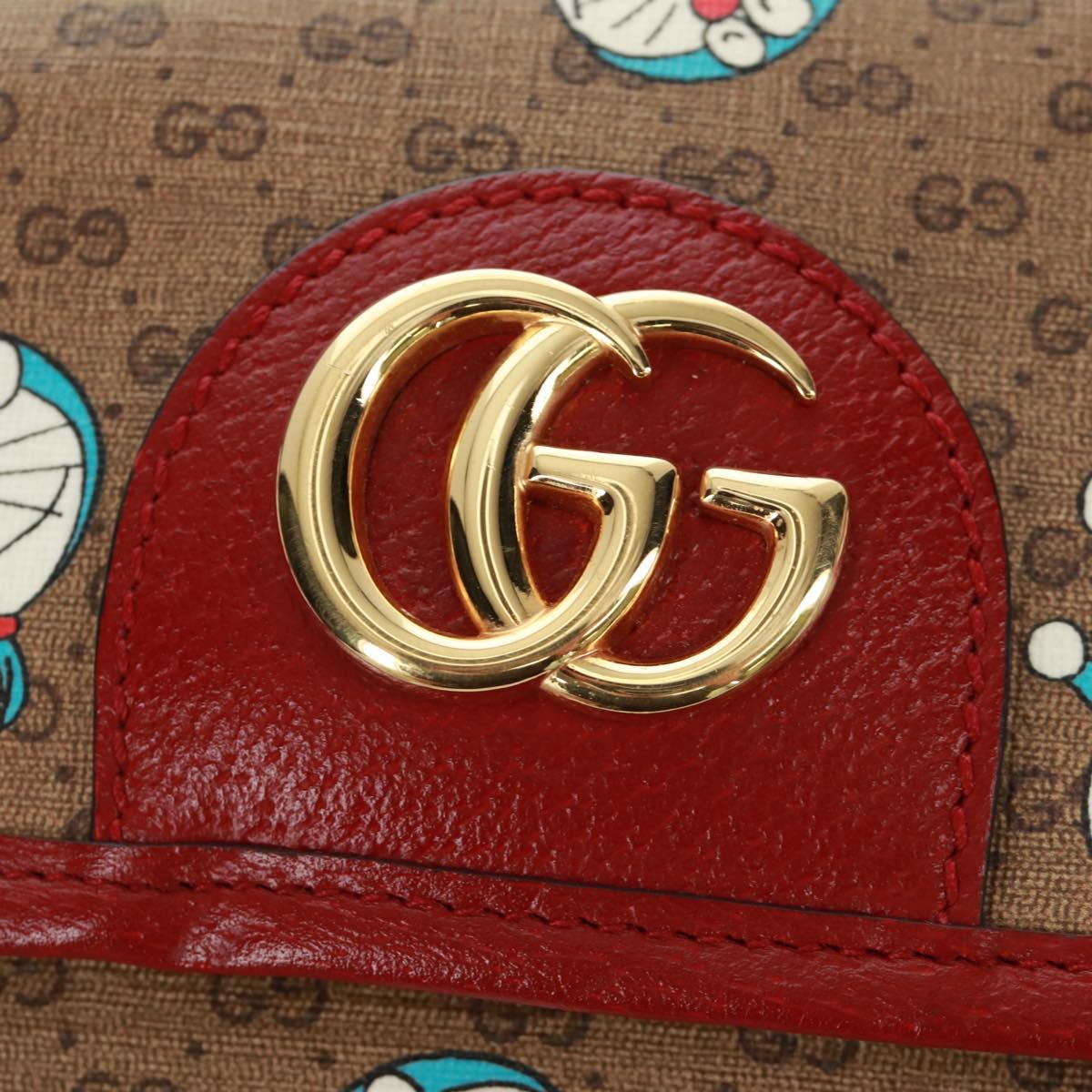 GUCCI GG Supreme Web Sherry Line Waist bag PVC Beige Gold 647817 Auth 173178M