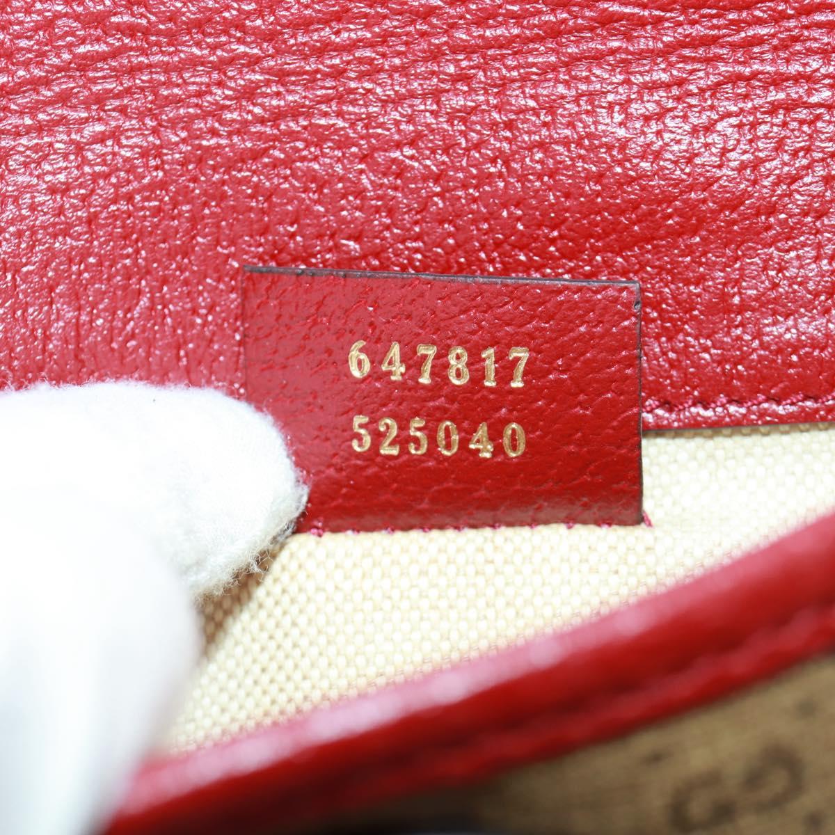 GUCCI GG Supreme Web Sherry Line Waist bag PVC Beige Gold 647817 Auth 173178M