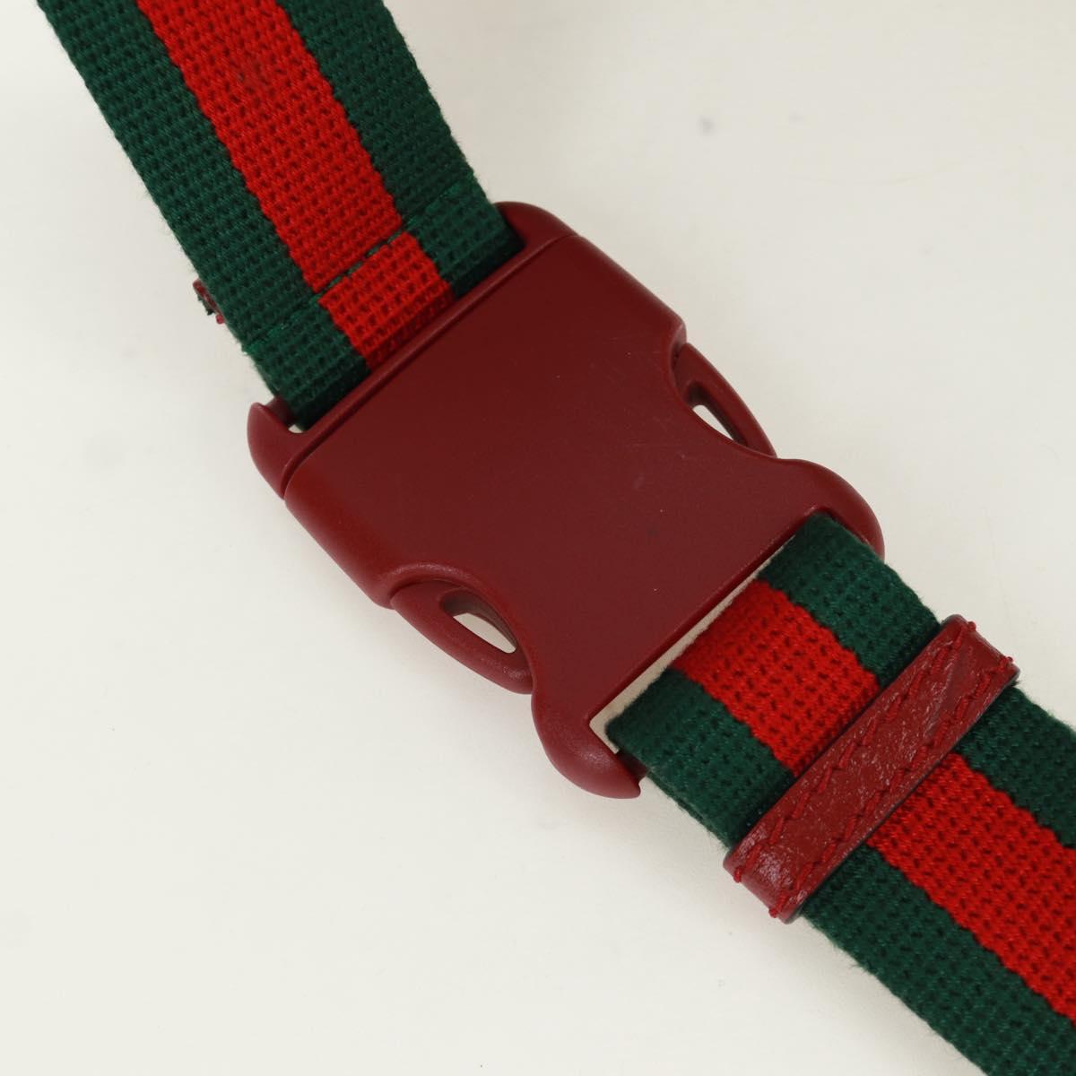 GUCCI GG Supreme Web Sherry Line Waist bag PVC Beige Gold 647817 Auth 173178M