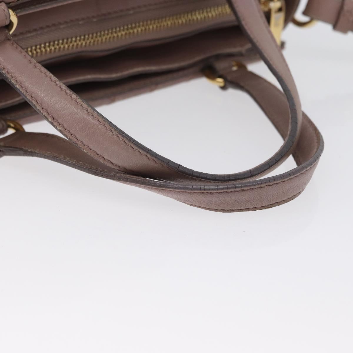 Salvatore Ferragamo Vala Shoulder Bag Leather 2way Purple Gold Auth 173180