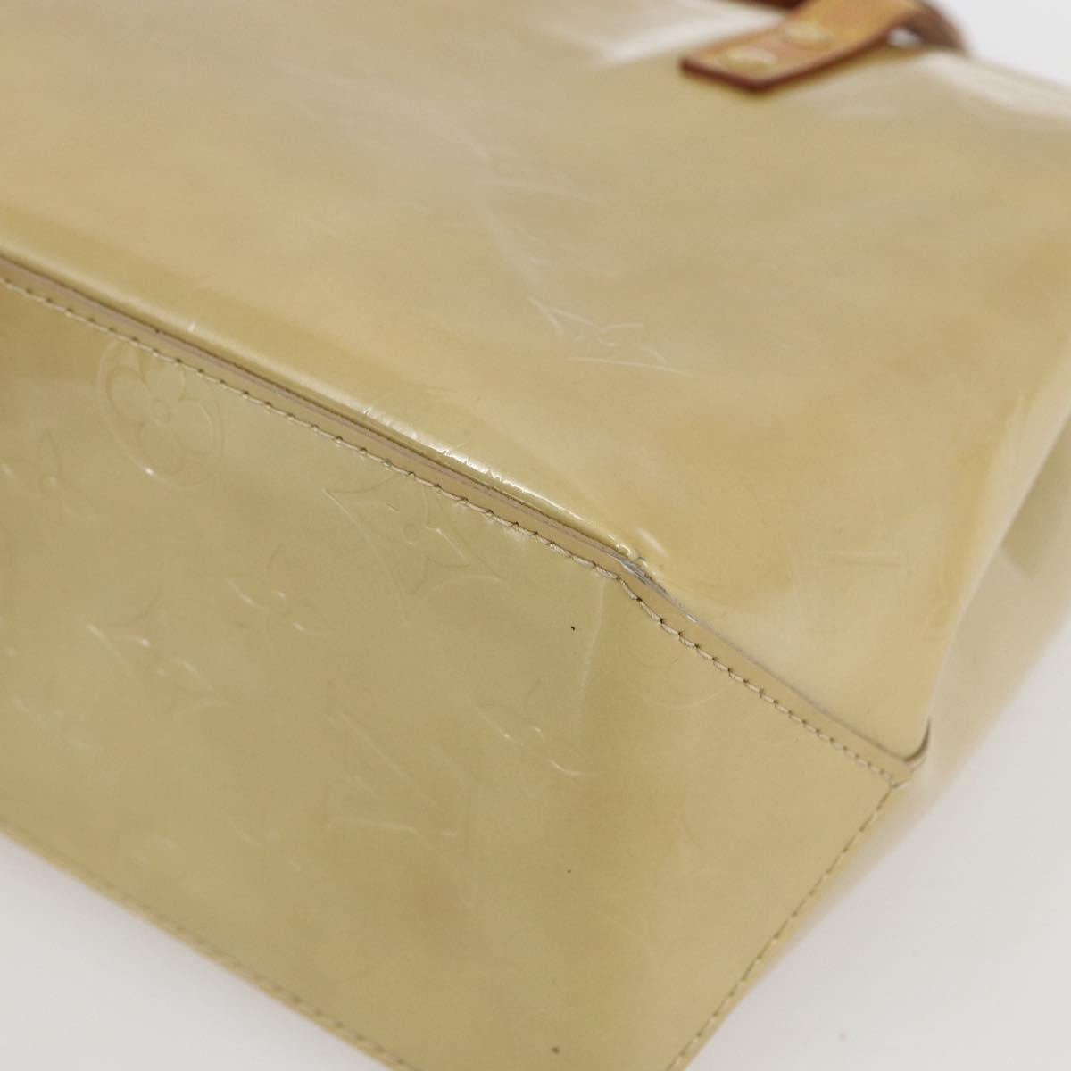 LOUIS VUITTON Monogram Vernis Reade PM Hand Bag Beige M91334 LV Auth 173186