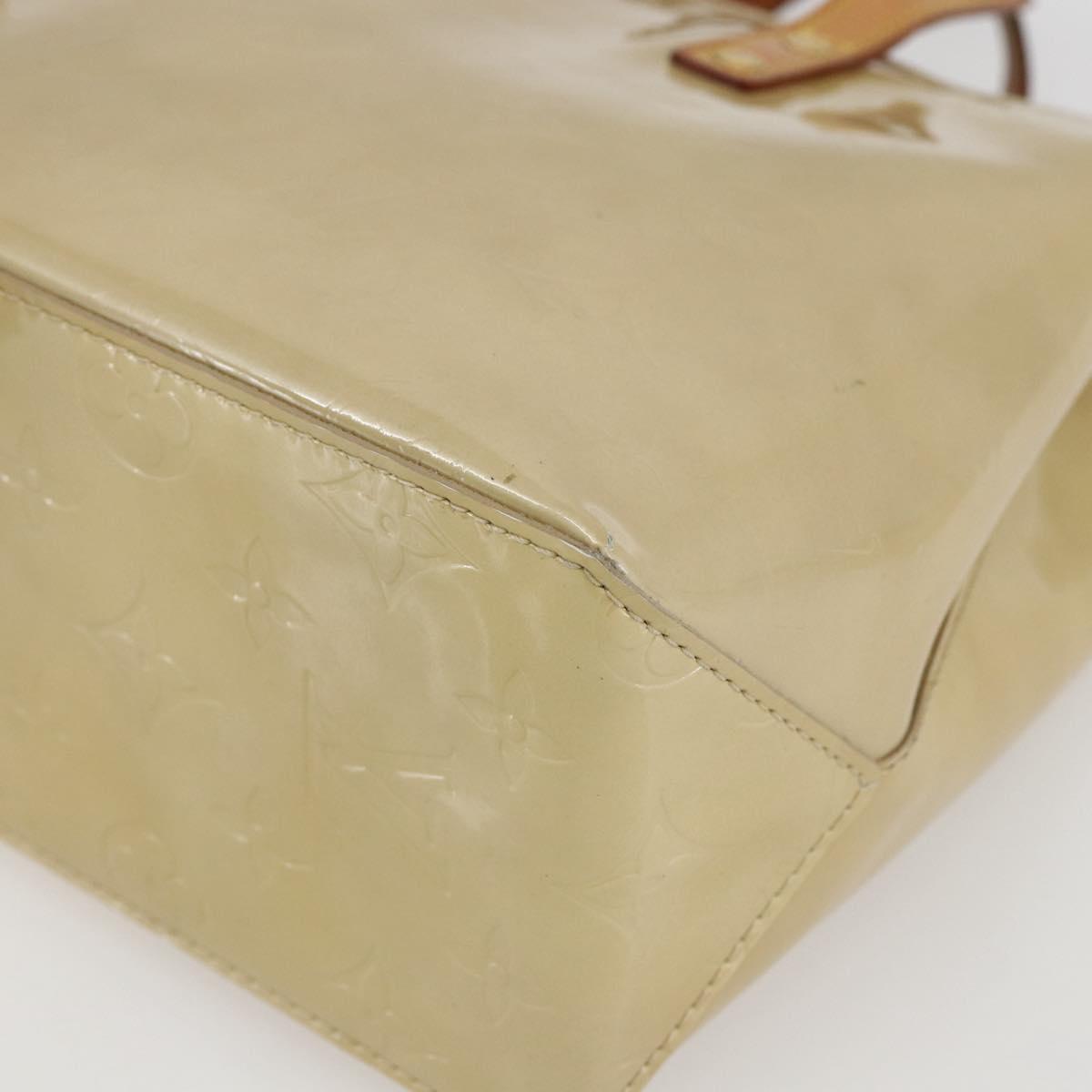 LOUIS VUITTON Monogram Vernis Reade PM Hand Bag Beige M91334 LV Auth 173186