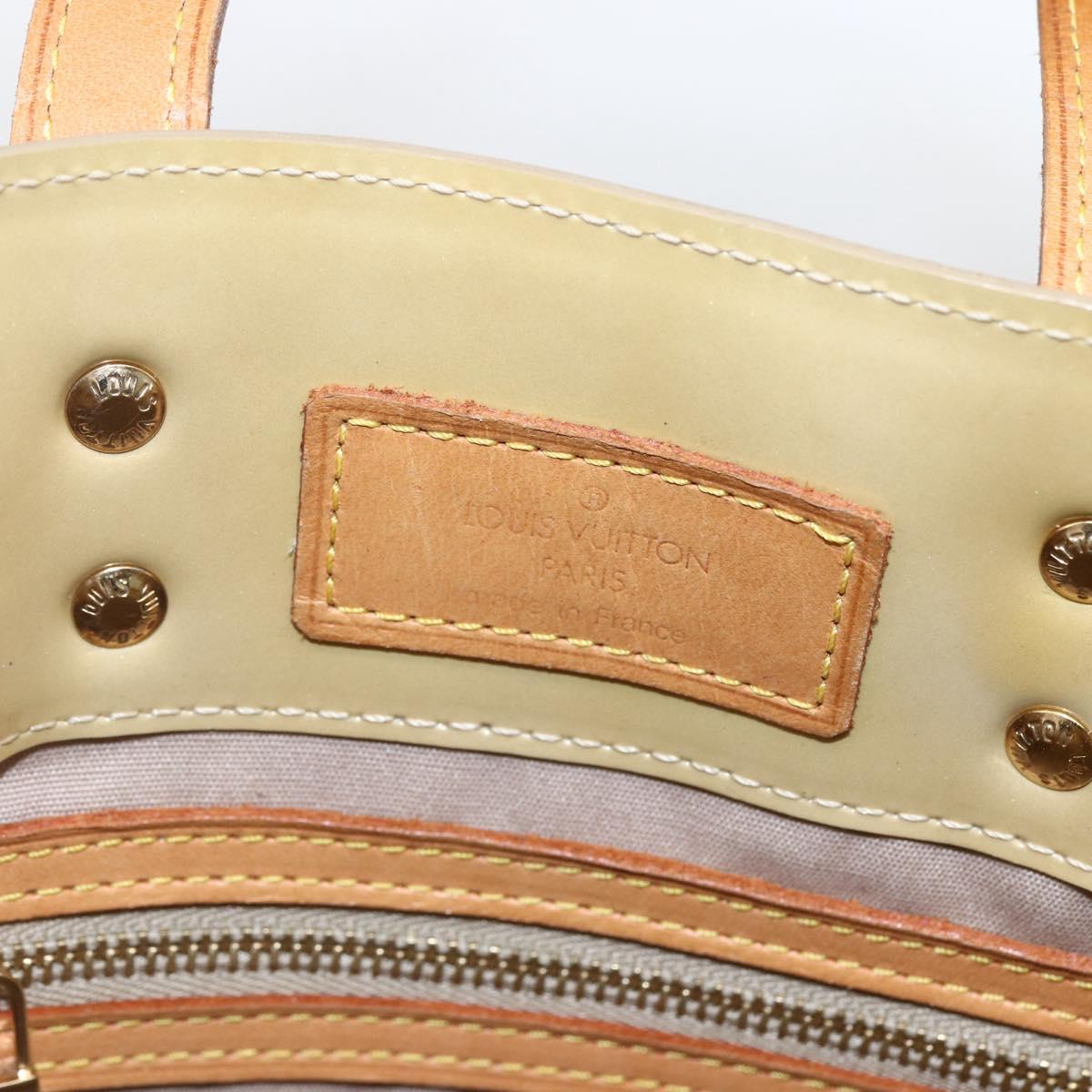 LOUIS VUITTON Monogram Vernis Reade PM Hand Bag Beige M91334 LV Auth 173186