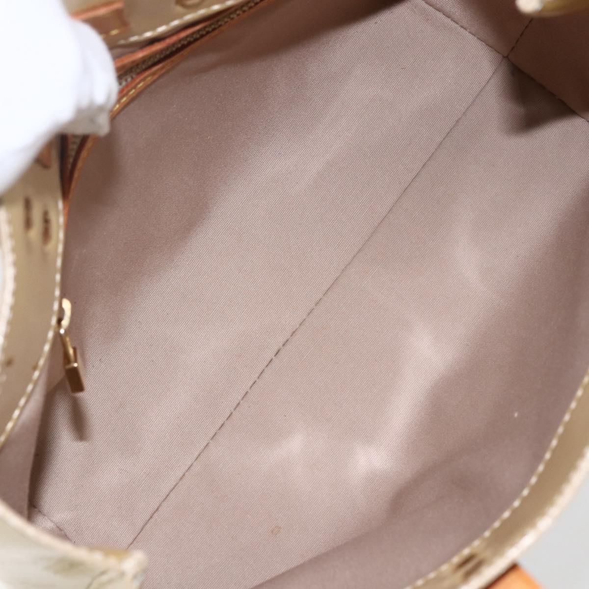 LOUIS VUITTON Monogram Vernis Reade PM Hand Bag Beige M91334 LV Auth 173186
