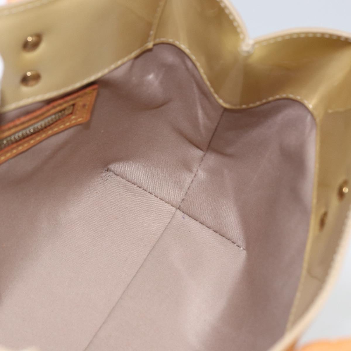 LOUIS VUITTON Monogram Vernis Reade PM Hand Bag Beige M91334 LV Auth 173186