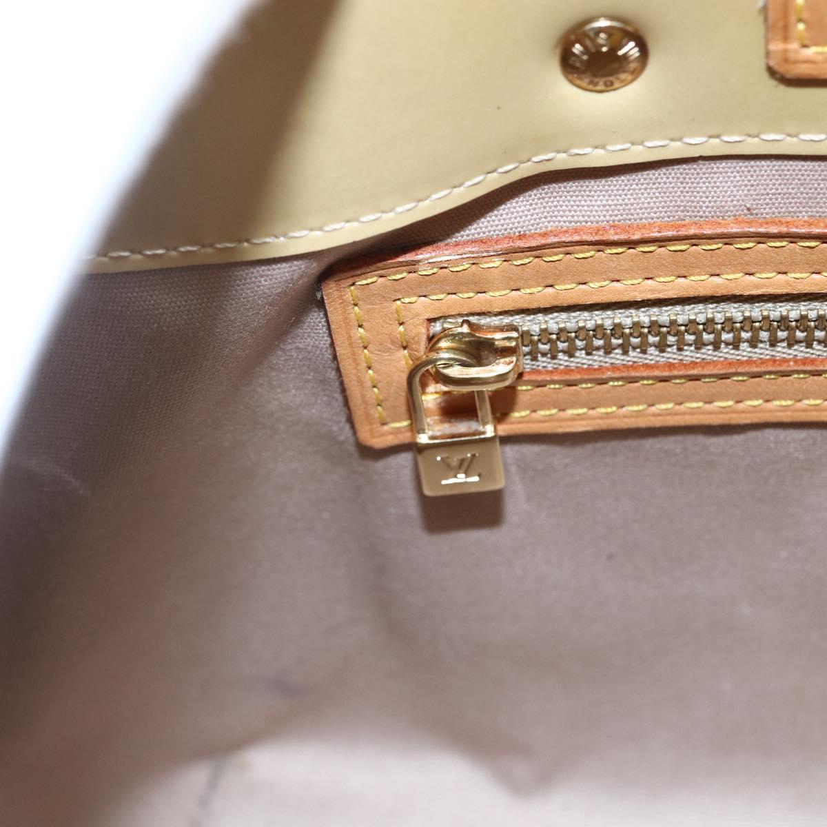 LOUIS VUITTON Monogram Vernis Reade PM Hand Bag Beige M91334 LV Auth 173186